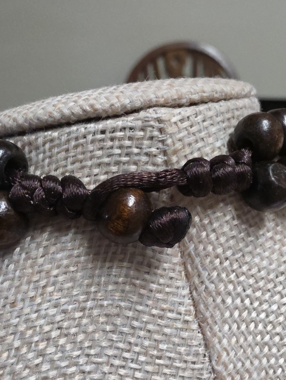 Chunky Vintage Coconut Shell & Yellow Disc Layered Statement Necklace - Picture 4 of 5